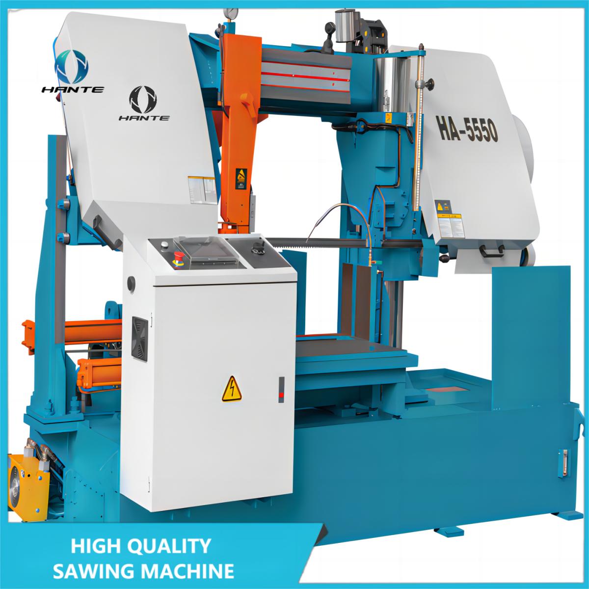 CNC High Speed Angle Mitering Bandsaw Cut Band Auto Feed Metalworking Sawing Machine for Use Metal Cutting Ha-5550