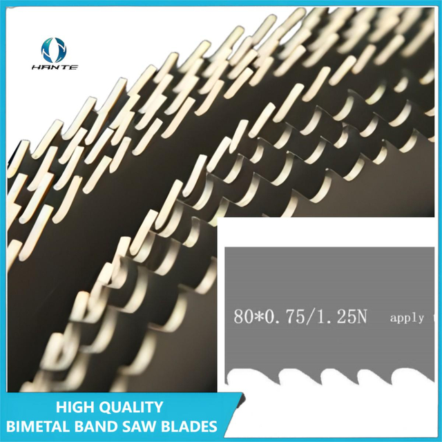 ISO9001: 2008 Approved High Wear Resistance Bimetal band saw blade 80*1.6*0.75/1.25 Metal bandsaw Blades Saw Blades