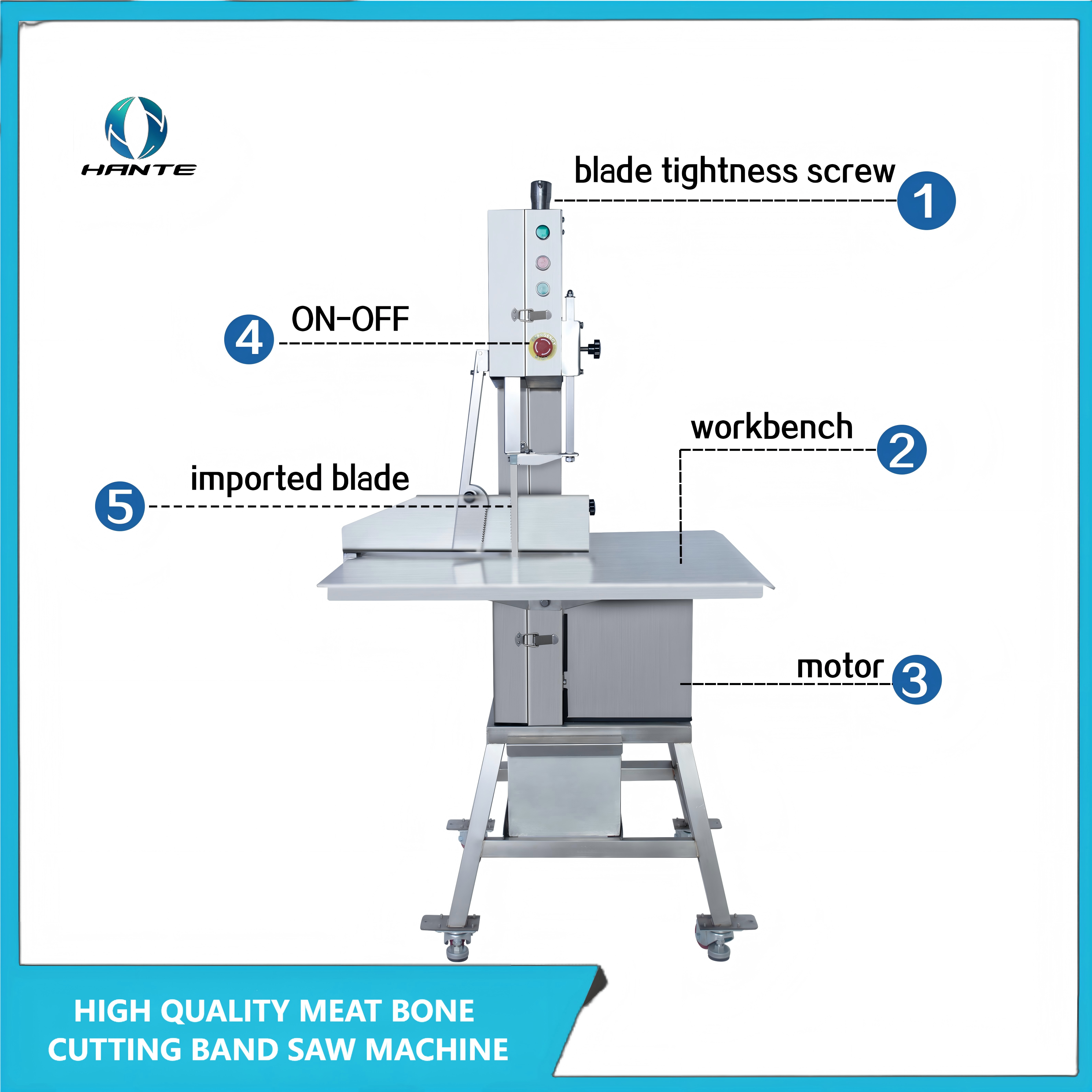 Factory Electric Customized Meat Cutting Slicer Bone Saw Food Processing Machinery Machine-400